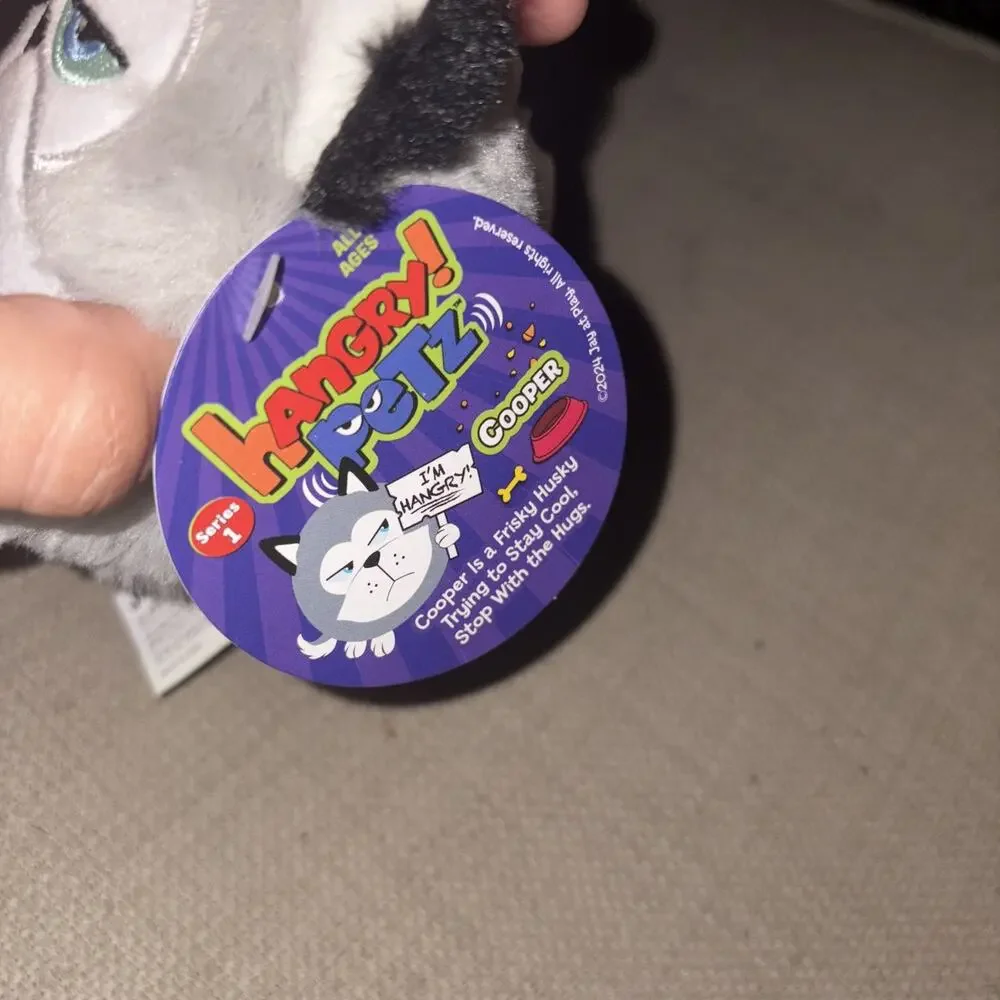 Hangry Petz Bag Key Chain Series 1 ~ Cooper The Gray Cat Plush By Jay Play Grump